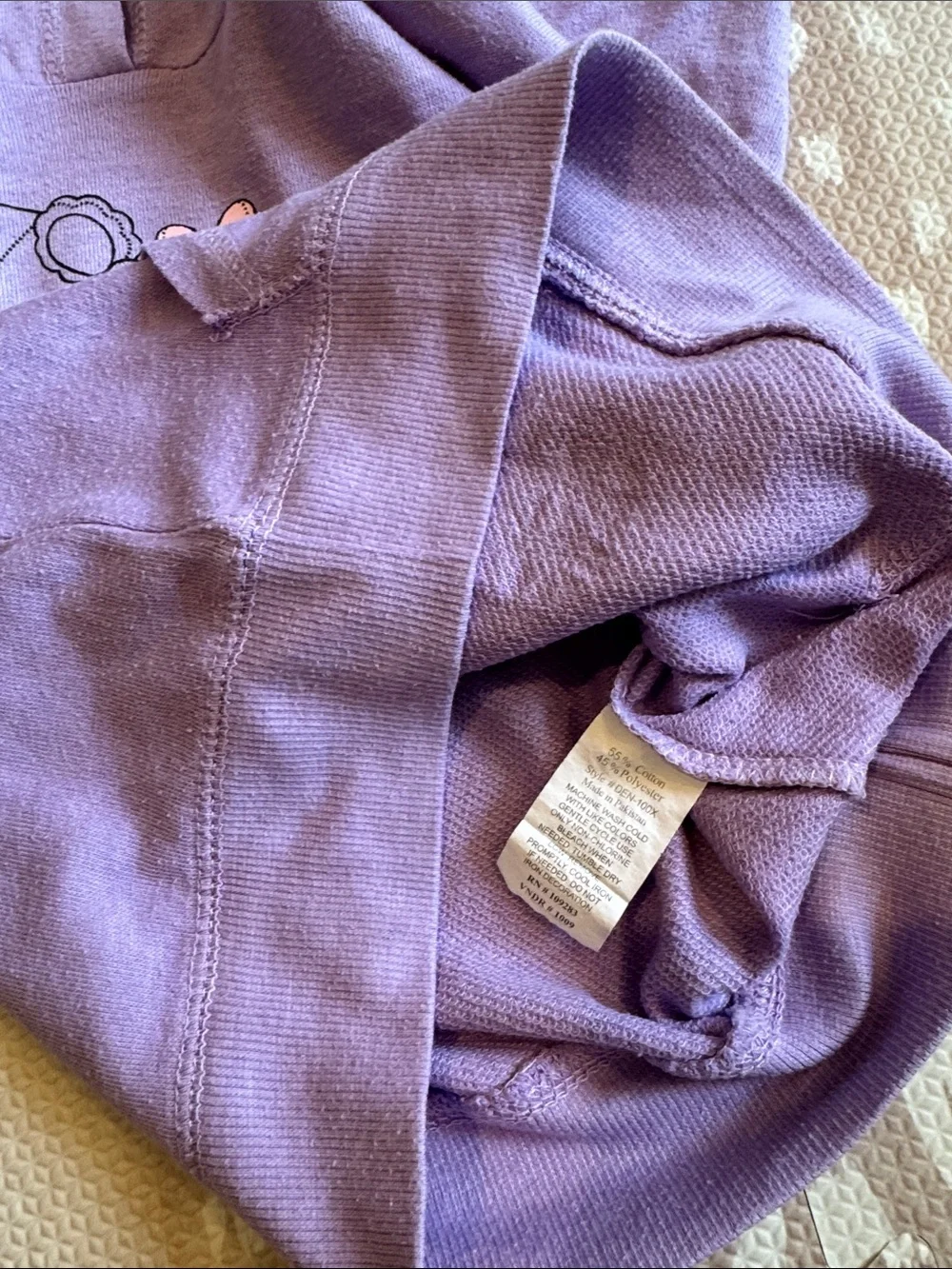 Girls Do Too Lavender Teddy Bear Hoodie & Jogger Sweat Set Size 5 Cute Cozy